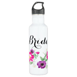 Bruid Waterverf Bloemen Water Waterfles