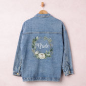 Bruid Waterverf Floral chic Denim Jacket (Hangar)