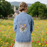 Bruid Waterverf Wildflower Boho Rustieke Bloemen Denim Jacket<br><div class="desc">Vier het in stijl met onze bruid Wildflower Boho Rustic Floral Denim Jacket! Deze prachtige jas heeft een elegant wildflower-ontwerp, een mix van boho chic en rustieke charme. Perfect voor de bruid-to-be, het voegt een persoonlijke touch aan vrijgezellenfeesten, vrijgezellenfeesten, of casual bruiloft festiviteiten. Gemaakt van hoogwaardige denim, het is zowel...</div>