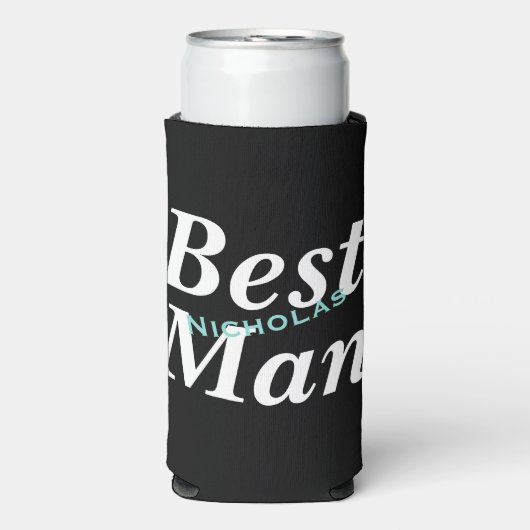 BRUID Wedding Bruidsmeisjes Be My Best Man Seltzer Blikjeskoeler (Seltzer Voorkant)