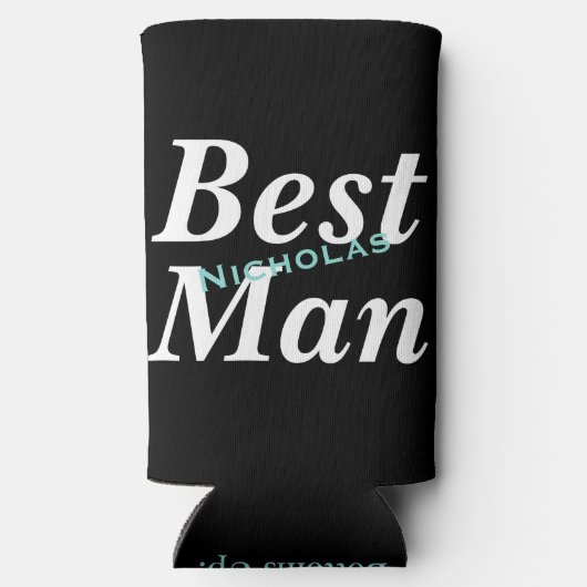 BRUID Wedding Bruidsmeisjes Be My Best Man Seltzer Blikjeskoeler (Achterkant)