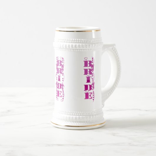 Bruid Wedding Stein Bierpul (Voorkant rechts)