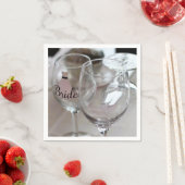 Bruid wijn glas servet (Insitu)
