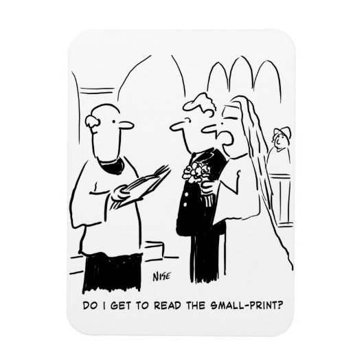 Bruid wil het kleine lettertype cartoon controlere magneet (Verticaal)