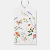 Bruid Wild Flower Vintage Wedding Gift Label Cadeaulabel (Achterkant)
