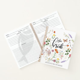 Bruid Wild Flowers  naam Recept Notitieboek
