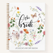 Bruid Wild Flowers  naam Recept Notitieboek (Voorkant)