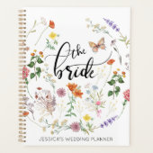 Bruid Wilde Bloemen  Naam Bruiloft Planner (Voorkant)