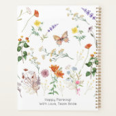 Bruid Wilde Bloemen  Naam Bruiloft Planner (Achterkant)