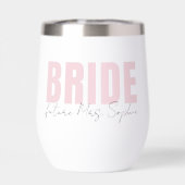 bruid wine tumbler | Gepersonaliseerde toekomstige (Achterkant)