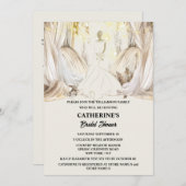 Bruid wit bruiloft jurk string verlichting gordijn kaart (Voorkant / Achterkant)