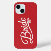 Bruid wit op rood Case-Mate iPhone case (Achterkant)
