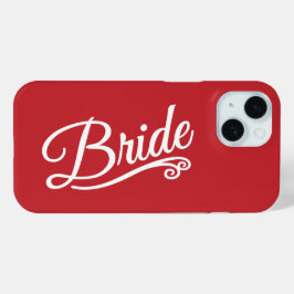 Bruid wit op rood iPhone 15 case