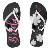 Bruid Witte Bloemen Custom Teenslippers (Voetbed)