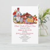 Bruid Wodka En Goede Tijden Poolse Bruiloft Feest Kaart (Staand voorkant)