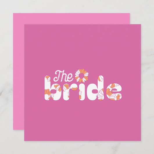 Bruid Word Design, Boho-Hippie vrijgezellenfeest (Voorkant / Achterkant)