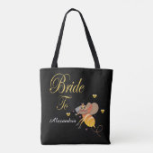Bruid Wordt Bij Trouwjurk Personaliseer Tote Bag (Achterkant)