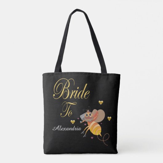 Bruid Wordt Bij Trouwjurk Persoonlijk Tote Bag (Achterkant)
