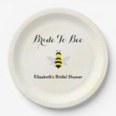 Bruid Wordt Bruid Bruiloft Feest Papieren Bordje (Voorkant)