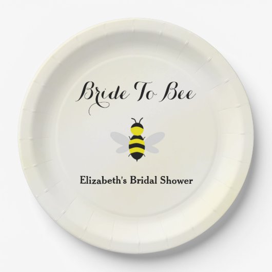 Bruid Wordt Bruid Bruiloft Feest Papieren Bordje (Voorkant)