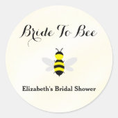 Bruid Wordt Bruid Bruiloft Feest Ronde Sticker (Voorkant)