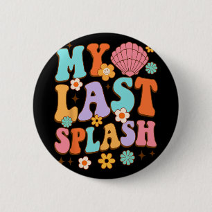 Bruid Wordt Bruidsfeest Mijn Laatste Duik Strand B Ronde Button 5,7 Cm