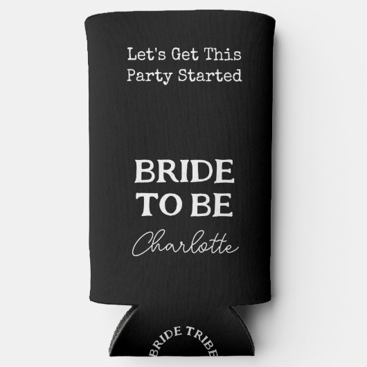 Bruid Wordt Huwelijk Afscheid Van Het Vrijgezellen Seltzer Blikjeskoeler (Voorkant)