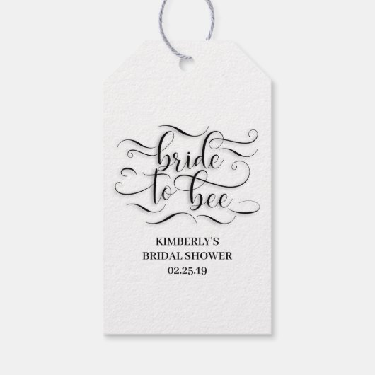 Bruid Wordt Huwelijk Bruidsfeest Cadeaulabel (Achterkant)