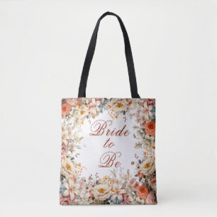 Bruid Wordt Huwelijk Mooie Bloemboeket Tote Bag