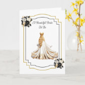 Bruid wordt Kaart van de bruiloft (Gele Bloem)