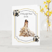 Bruid wordt Kaart van de bruiloft (Gele Bloem)