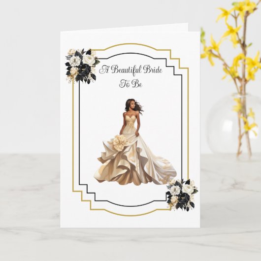 Bruid wordt Kaart van de bruiloft (Gele Bloem)