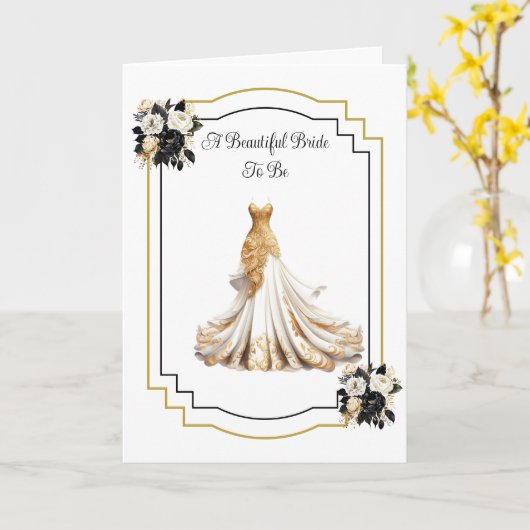 Bruid wordt Kaart van de bruiloft (Gele Bloem)