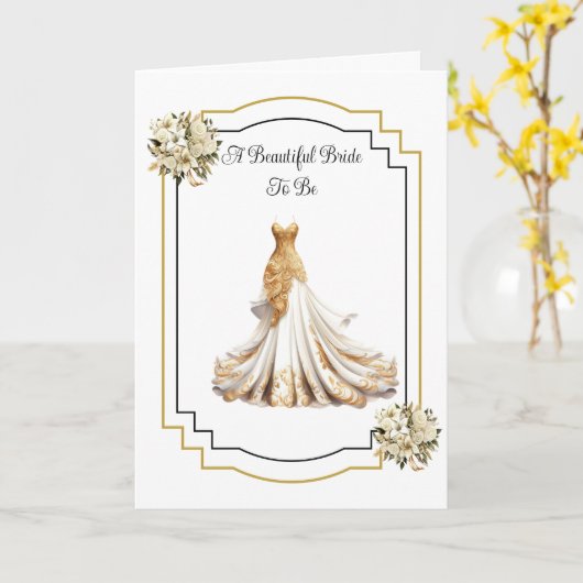 Bruid wordt Kaart van de bruiloft (Gele Bloem)