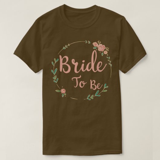 Bruid wordt Kippenfeest Bloem Bruid T-shirt (Design voorkant)