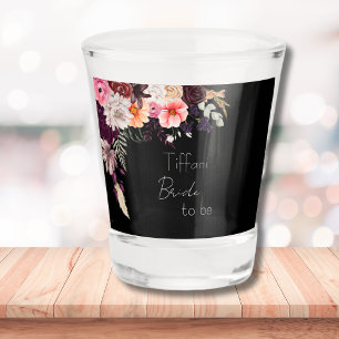 Bruid Wordt Moody Bloemen & Groene Bruiloft Borrel Shot Glas
