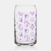 Bruid Wordt Paarse Bloemen Blikvorm Glas (Achterkant)