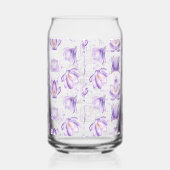 Bruid Wordt Paarse Bloemen Blikvorm Glas (Rechts)