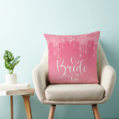 Bruid Wordt Roze Glitter Kussensloop Kussen (Stoel)