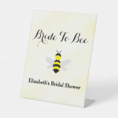 Bruid Wordt 'T Bruiloftsfeest Reclamebord Met Voetstuk (Voorkant)