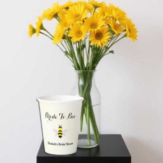 Bruid Wordt Trouwdag Bruidsmeisjesfeest Papieren Bekers