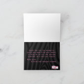 Bruid Zebraprint Shabby Chic Dankkaartjes Bedankkaart (Binnen)