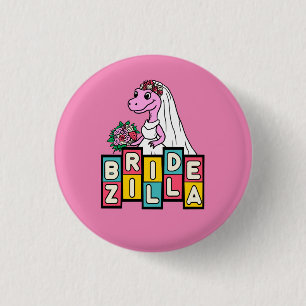 Bruid Zilla Retro Ronde Button 3,2 Cm