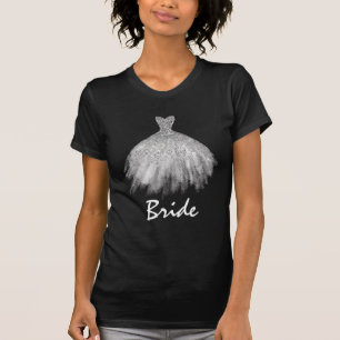 ** Bruid Zilveren Glitter Witte jurk