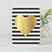 Bruid Zomer Liefdevolle Zwarte & Gouden Soiree Gra Kaart (Staand voorkant)
