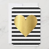 Bruid Zomer Liefdevolle Zwarte & Gouden Soiree Gra Kaart (Voorkant)