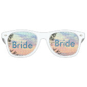 Bruid Zonsondergang Waterverf Ombre Retro Shades Retro Zonnebril (Voorkant)