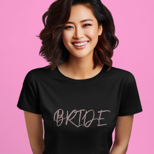 bruid zwart bruiloft t-shirt