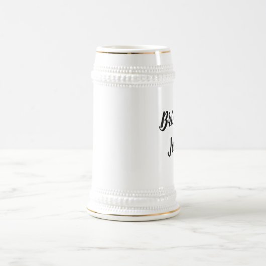 Bruid Zwart Elegant Script Cadeaus Stijlvolle Brui Bierpul (Center)