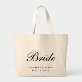 Bruid zwart en wit grote tote bag (Voorkant)
